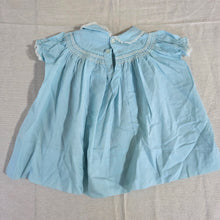 Load image into Gallery viewer, Vintage 50s Blue Smocked Dress 6-9 months
