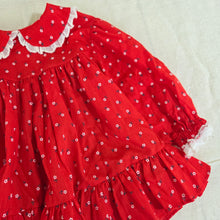 Load image into Gallery viewer, Vintage Bryan Red Floral Short Dress 6-9 months
