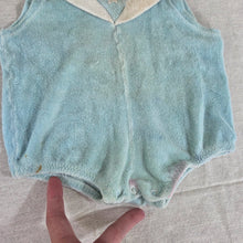 Load image into Gallery viewer, Vintage Nautical Terrycloth Romper 0-3 months
