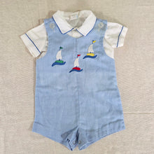 Load image into Gallery viewer, Vintage Sailboat Matching Set 12 months
