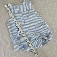 Load image into Gallery viewer, Vintage Seahorse Romper + Hat Set 3-6 months
