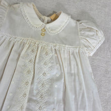 Load image into Gallery viewer, Vintage Cream Lacey Dress 6-9 months
