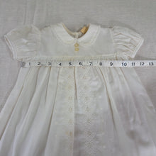 Load image into Gallery viewer, Vintage Cream Lacey Dress 6-9 months
