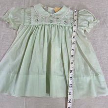 Load image into Gallery viewer, Vintage Green Lacey Dress 6-9 months
