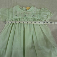 Load image into Gallery viewer, Vintage Green Lacey Dress 6-9 months
