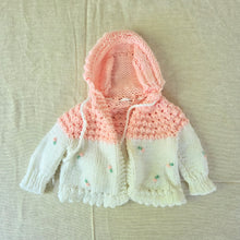 Load image into Gallery viewer, Vintage Rose Knit Hooded Sweater 6-9 months
