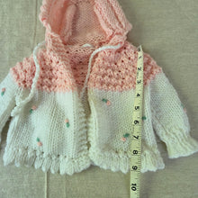 Load image into Gallery viewer, Vintage Rose Knit Hooded Sweater 6-9 months
