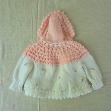 Load image into Gallery viewer, Vintage Rose Knit Hooded Sweater 6-9 months
