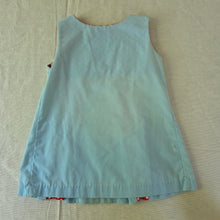Load image into Gallery viewer, Vintage Blue + Red Polka Dot Sleeveless Dress 2t
