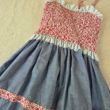Load image into Gallery viewer, Vintage 70s Halter Top Floral Dress kids 8/10
