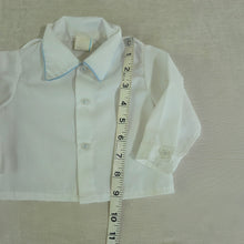 Load image into Gallery viewer, Vintage White Buttondown Dressy Shirt 3 months
