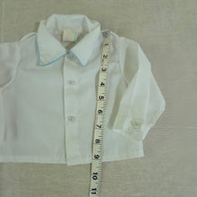 Load image into Gallery viewer, Vintage White Buttondown Dressy Shirt 3 months
