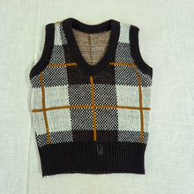Load image into Gallery viewer, Vintage Plaid Knit Sweater Vest 2t/3t
