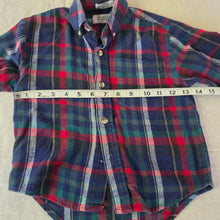 Load image into Gallery viewer, Vintage Plaid Buttondown Long Sleeve 3t
