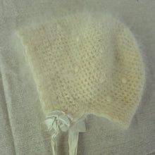 Load image into Gallery viewer, Vintage Blue Knit Sweater + Bonnet 3-6 months

