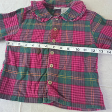 Load image into Gallery viewer, Vintage Tartan Plaid Girly Buttondown 2t/3t

