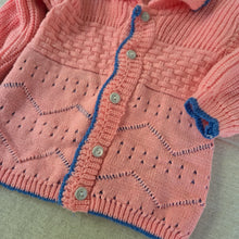 Load image into Gallery viewer, Vintage Pink/Blue Knit Cardigan 12 months

