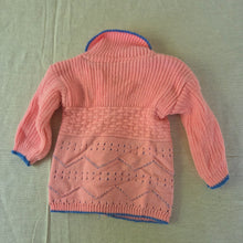 Load image into Gallery viewer, Vintage Pink/Blue Knit Cardigan 12 months
