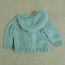 Load image into Gallery viewer, Vintage Blue Knit Sweater + Bonnet 3-6 months
