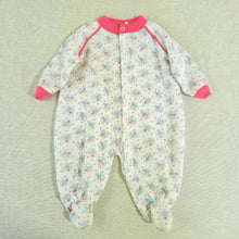 Load image into Gallery viewer, Vintage Quilted Floral Footed PJs 3 months
