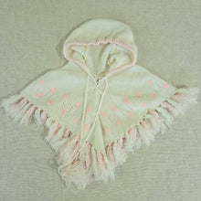 Load image into Gallery viewer, Vintage 50s/60s Pink/White Knit Poncho 12 months
