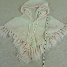 Load image into Gallery viewer, Vintage 50s/60s Pink/White Knit Poncho 12 months
