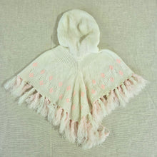 Load image into Gallery viewer, Vintage 50s/60s Pink/White Knit Poncho 12 months
