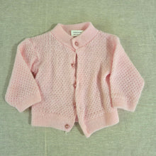 Load image into Gallery viewer, Vintage Pink Knit Cardigan 3-6 months
