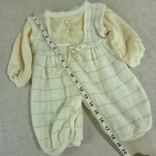 Load image into Gallery viewer, Vintage Cream Knit Bodysuit 3-6 months
