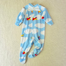 Load image into Gallery viewer, Vintage Airplane Cloud Footed PJs 0-3 months
