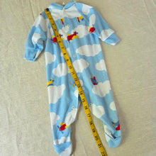 Load image into Gallery viewer, Vintage Airplane Cloud Footed PJs 0-3 months

