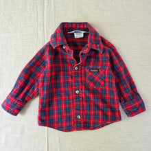 Load image into Gallery viewer, Vintage Oshkosh Plaid Buttondown 3-6 months
