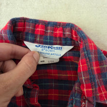 Load image into Gallery viewer, Vintage Oshkosh Plaid Buttondown 3-6 months
