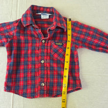 Load image into Gallery viewer, Vintage Oshkosh Plaid Buttondown 3-6 months
