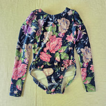 Load image into Gallery viewer, Vintage Floral Velour Bodysuit kids 7/8
