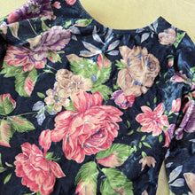 Load image into Gallery viewer, Vintage Floral Velour Bodysuit kids 7/8
