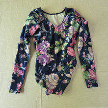 Load image into Gallery viewer, Vintage Floral Velour Bodysuit kids 7/8
