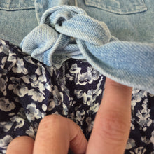 Load image into Gallery viewer, Vintage Floral Denim Dress 5t *flaw
