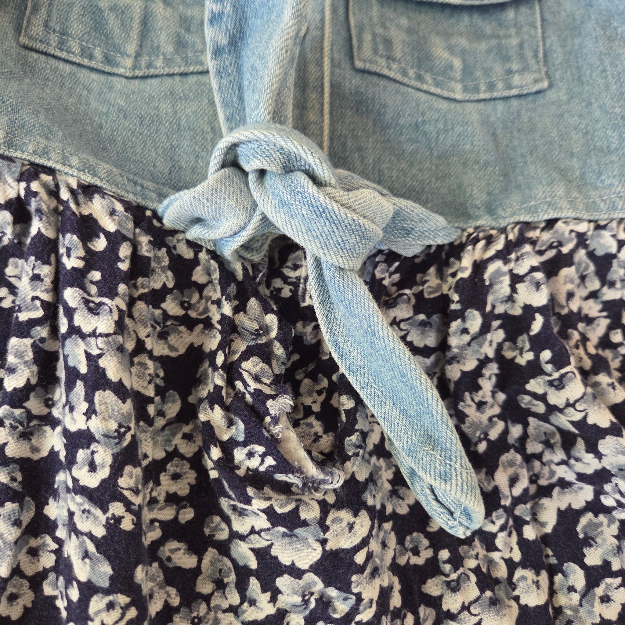 Vintage Floral Denim Dress 5t *flaw – Nostalgic Baby Vintage