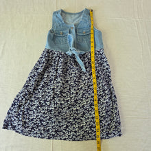 Load image into Gallery viewer, Vintage Floral Denim Dress 5t *flaw
