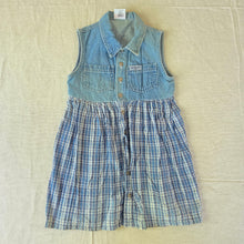 Load image into Gallery viewer, Vintage Guess Denim Plaid Dress 5t
