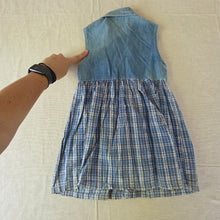 Load image into Gallery viewer, Vintage Guess Denim Plaid Dress 5t
