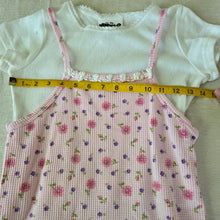 Load image into Gallery viewer, Vintage 90s Floral Dress + Shirt Set kids 8/10
