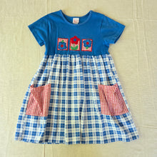 Load image into Gallery viewer, Vintage Flower Gingham Dress kids 6
