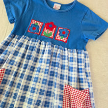 Load image into Gallery viewer, Vintage Flower Gingham Dress kids 6
