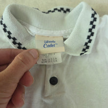 Load image into Gallery viewer, Vintage Checkered Trim Polo Shirt 4t
