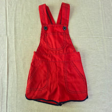 Load image into Gallery viewer, Vintage Red Shortalls 9-12 months
