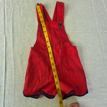 Load image into Gallery viewer, Vintage Red Shortalls 9-12 months

