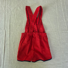 Load image into Gallery viewer, Vintage Red Shortalls 9-12 months
