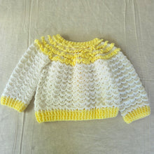 Load image into Gallery viewer, Vintage Yellow Chunky Knit Cardigan 3t
